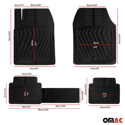 Subaru Universal Floor Mats Liner All Weather 3D Black Waterproof 4Pcs