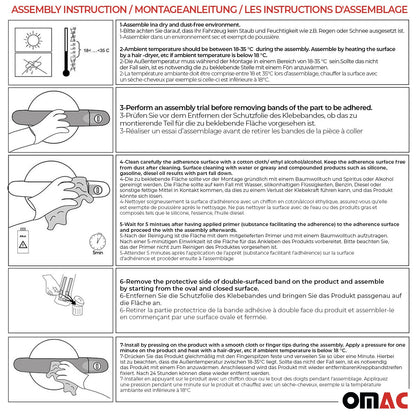 2011-2018 VW Touareg Car Door Handle Cover Protector Stainless Steel Chrome 8 Pcs