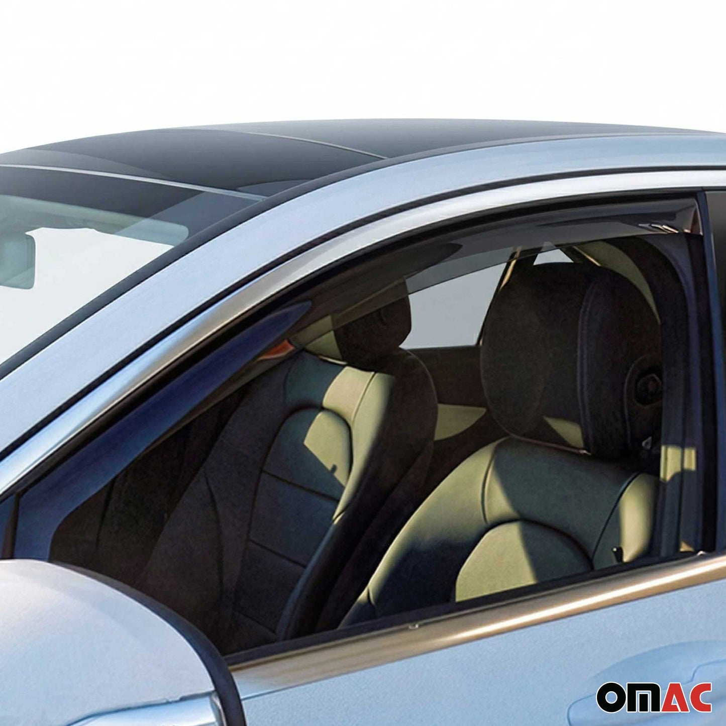 2015-2021 Mercedes C Class W205 Window Visor Vent Rain Deflector 4Pcs Smoke