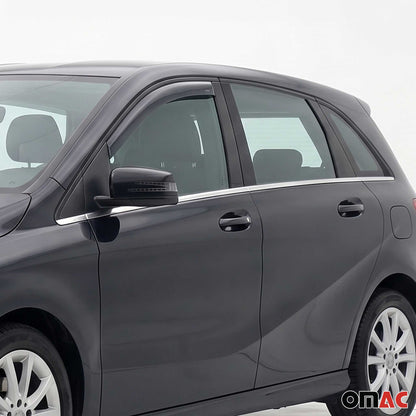 2012-2019 Mercedes B Class W246 Window Visor Vent Rain Deflector 2Pcs Smoke