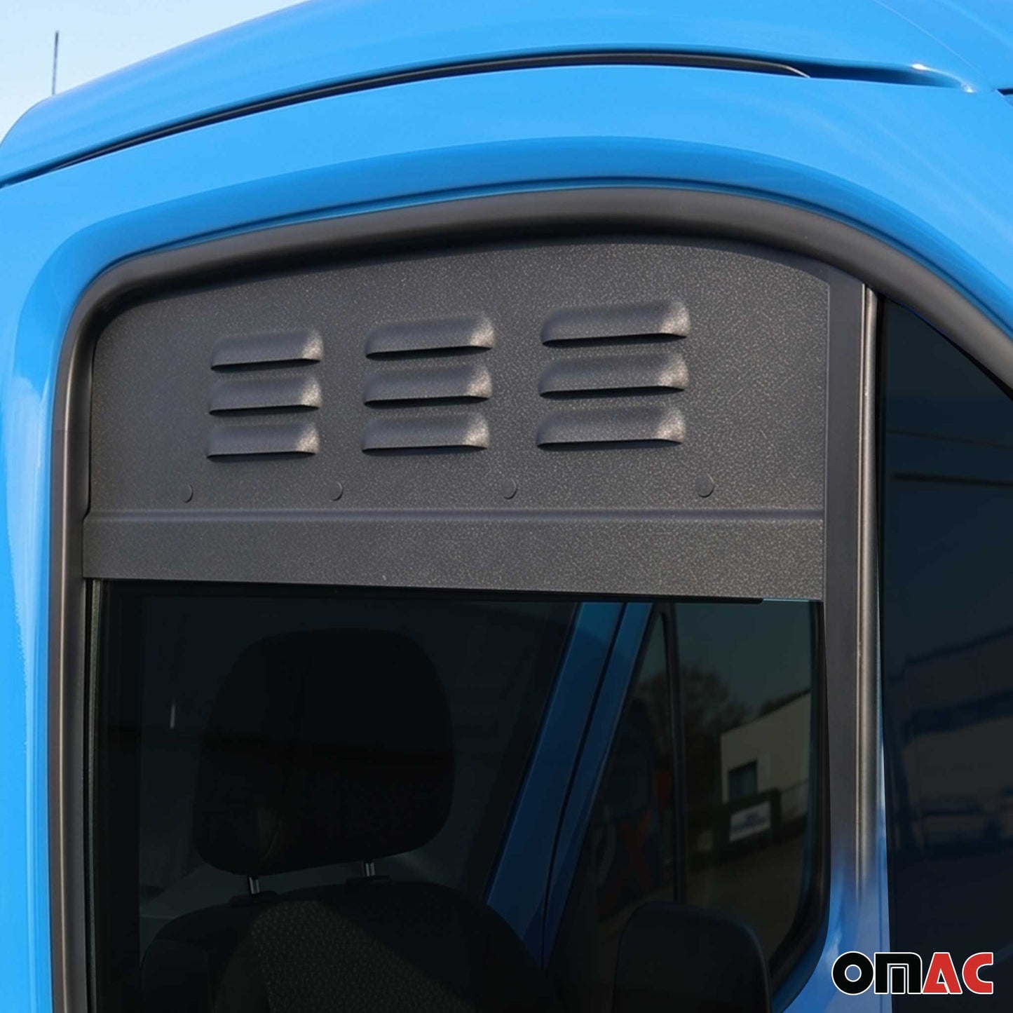 2014-2024 RAM ProMaster Car Ventilation Window Air Vent Black Aluminium 2Pcs
