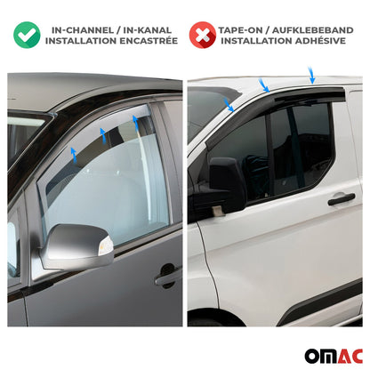 2023-2026 RAM ProMaster Bug Shield Hood Deflector & Window Visor Kit 3Pcs Smoke