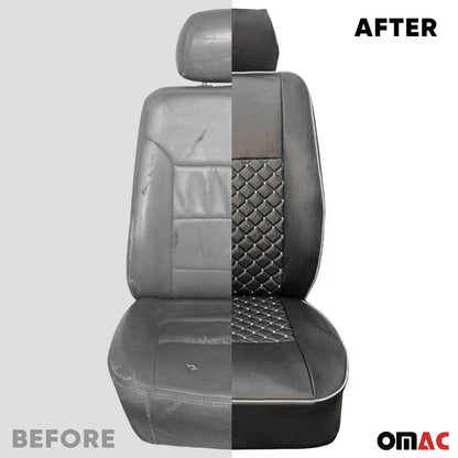 2015-2026 Ford Transit Leather Front Car Seat Covers Protector Black White