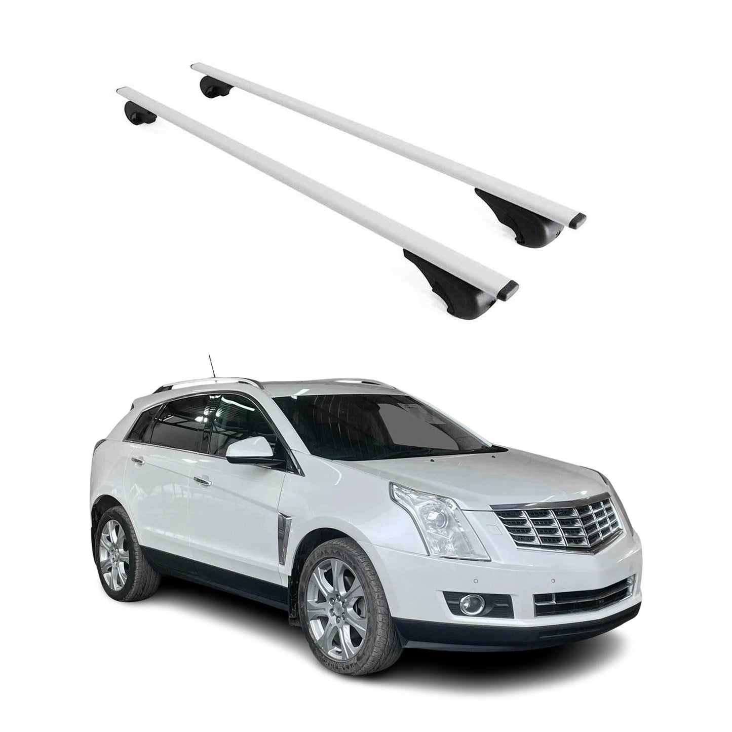 Roof Rack Cross Bars Luggage Carrier Durable for Cadillac SRX 2004-2016 Gray 2x