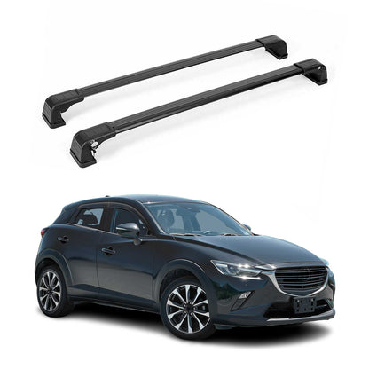 2016-2021 Mazda CX-3 Roof Rack Cross Bars Black