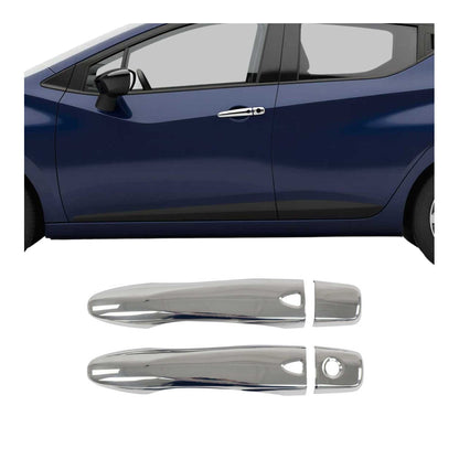 2016-2022 Nissan Micra Car Door Handle Cover Protector Stainless Steel Chrome 4 Pcs