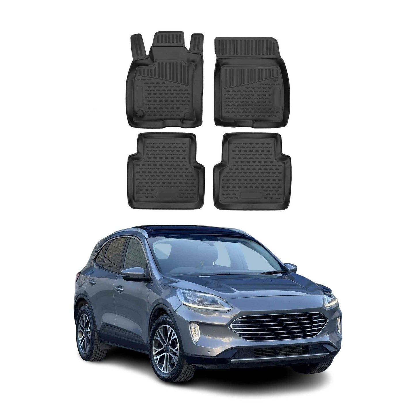 2020-2026 Ford Escape Floor Mats Liners Full Set All Weather Black