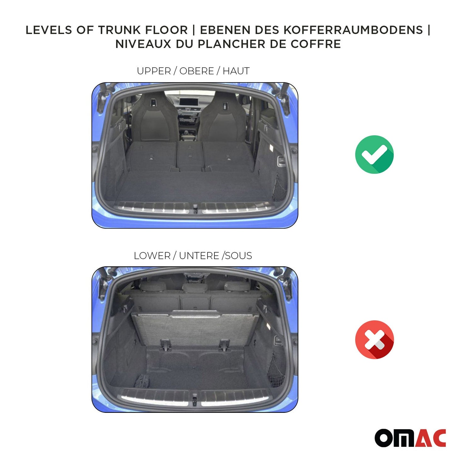 2020-2026 Mercedes GLB Class X257 Cargo Liner Trunk Mat All Weather Upper Trunk