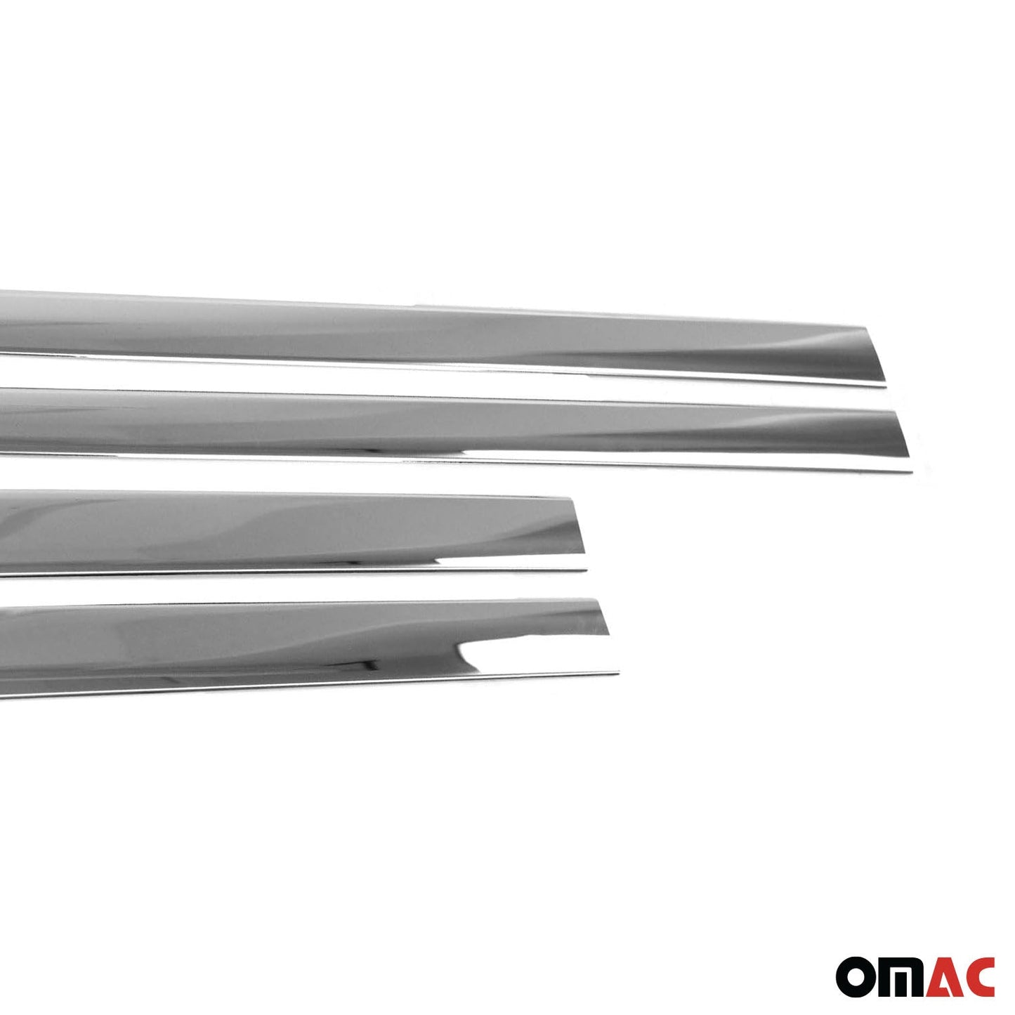 2006-2017 Jeep Compass Side Door Molding Trim Skirt Garnish Stainless Steel 4 Pcs