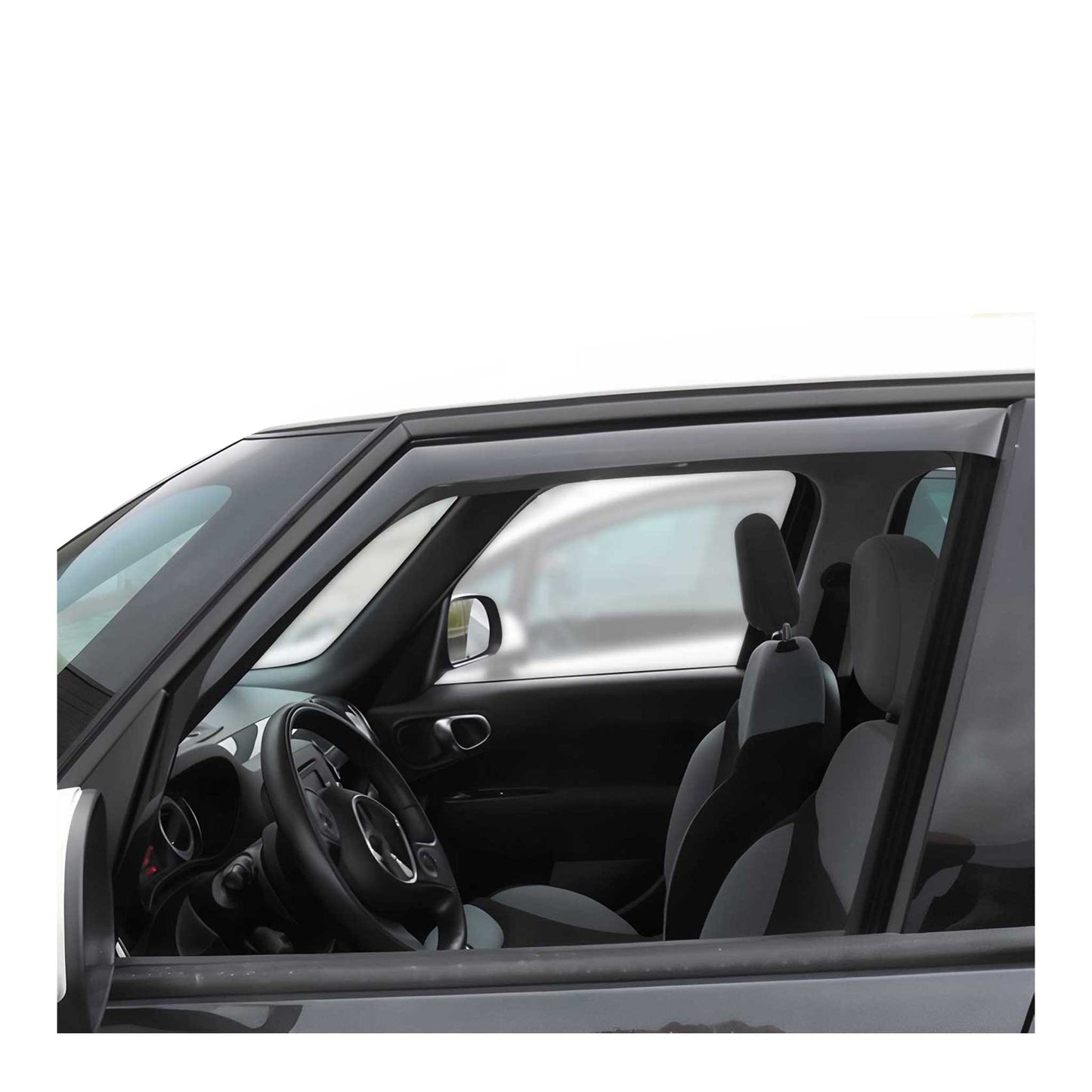 2014-2020 Fiat 500L Window Visor Vent Rain Deflector 2Pcs Smoke