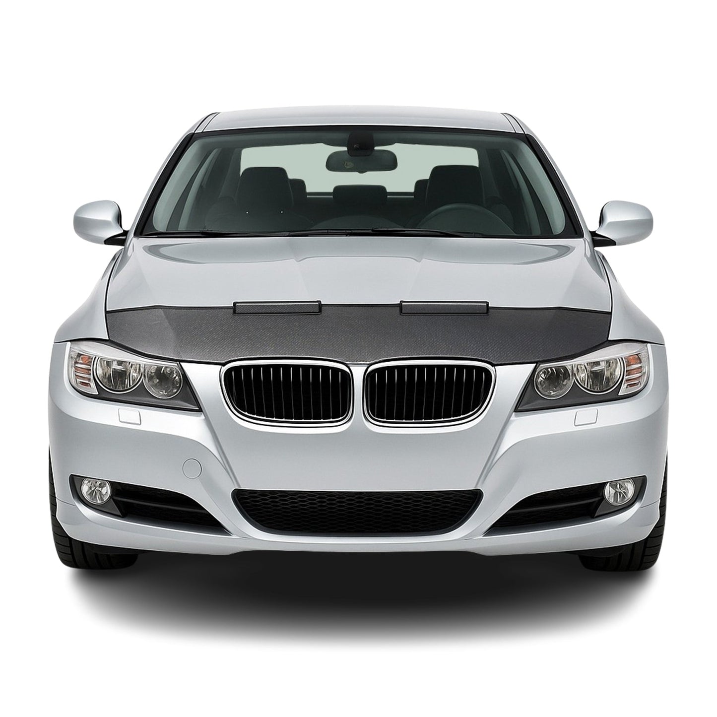 2005-2008 BMW 3 Series E90 Sedan Car Bonnet Mask Hood Bra Half Carbon