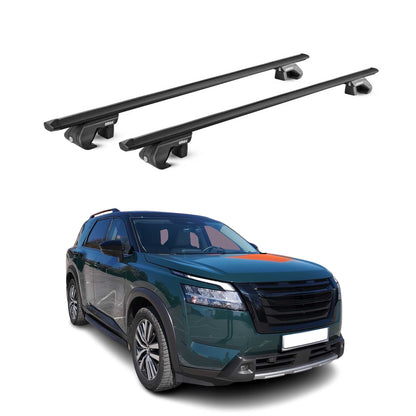 2022-2026 Nissan Pathfinder Roof Rack Cross Bars Black Carrier 2 Pcs