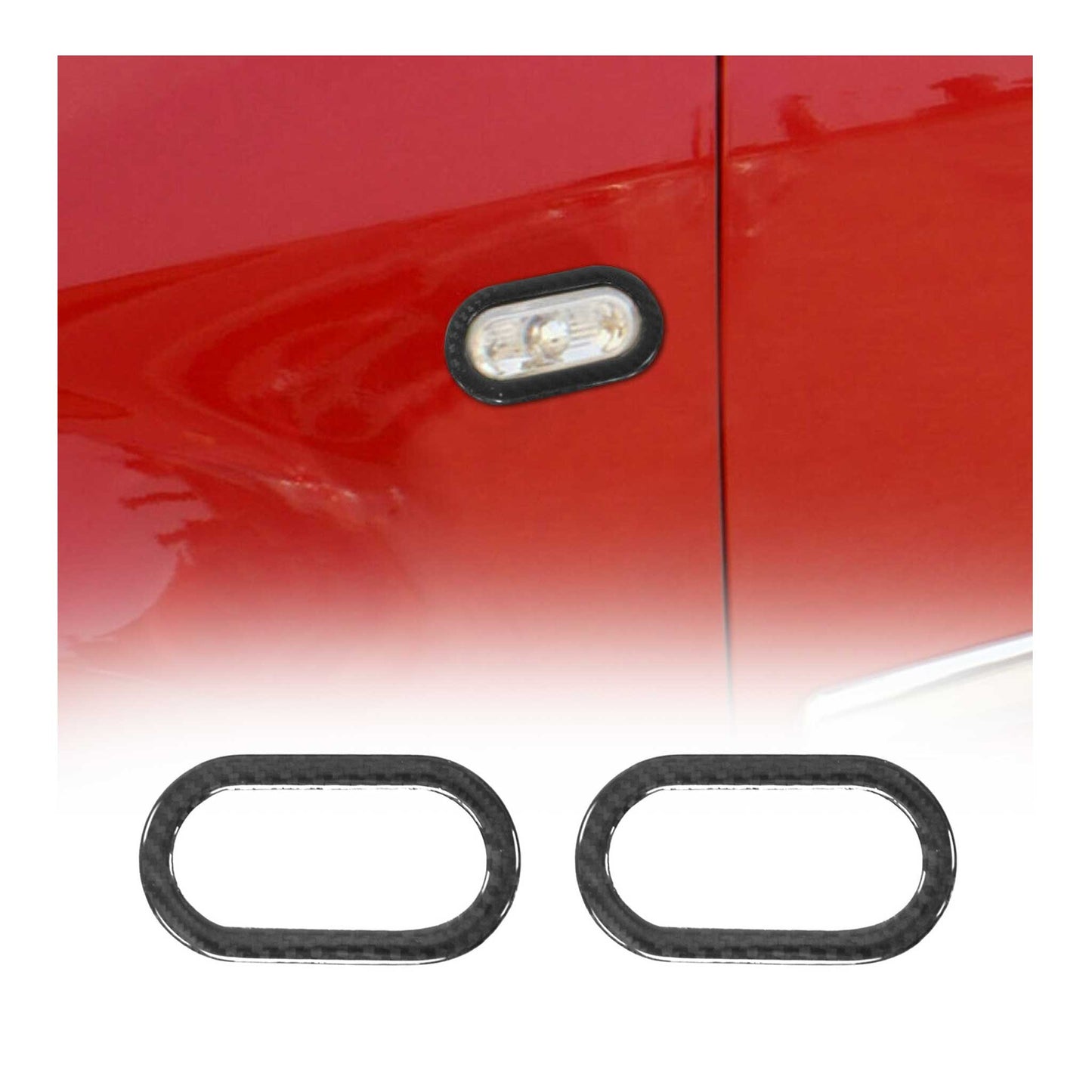 Genuine Carbon Side Indicator Signal Trim Cover 2 Pcs