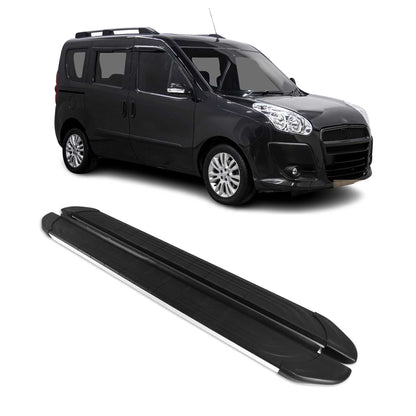 2015-2022 RAM ProMaster City Running Boards Side Steps Silver & Black