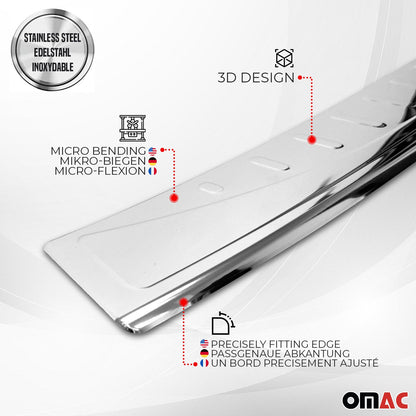 2013-2017 Hyundai Elantra GT Rear Bumper Sill Cover Protector Guard Stainless Steel