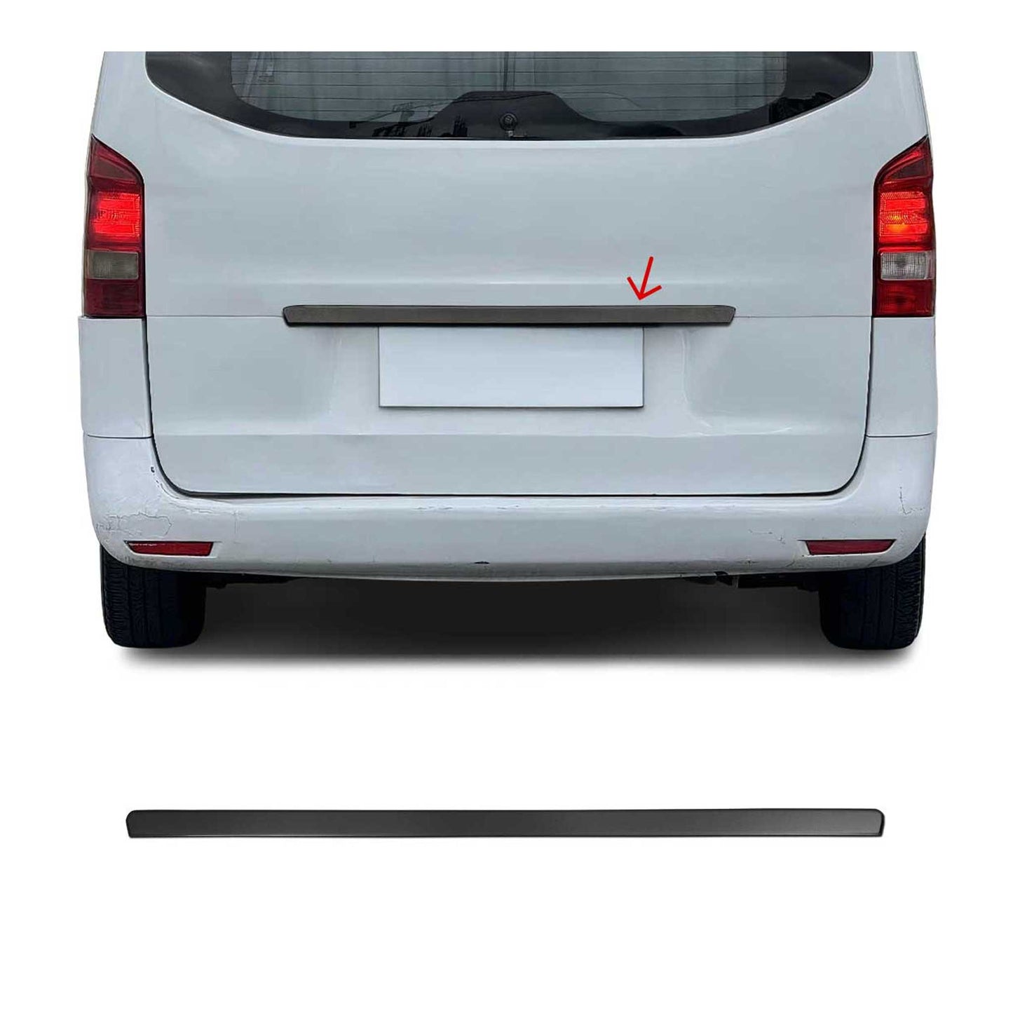 2016-2024 Mercedes Metris Rear Trunk Tailgate Door Handle Cover Stainless Steel Dark