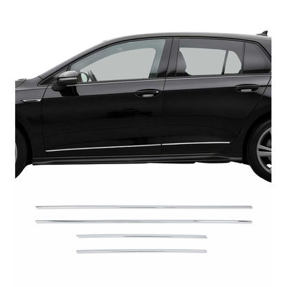 2022-2024 VW Golf R/ GTI Car Side Door Streamer Guard Trim Stainless Steel 4x