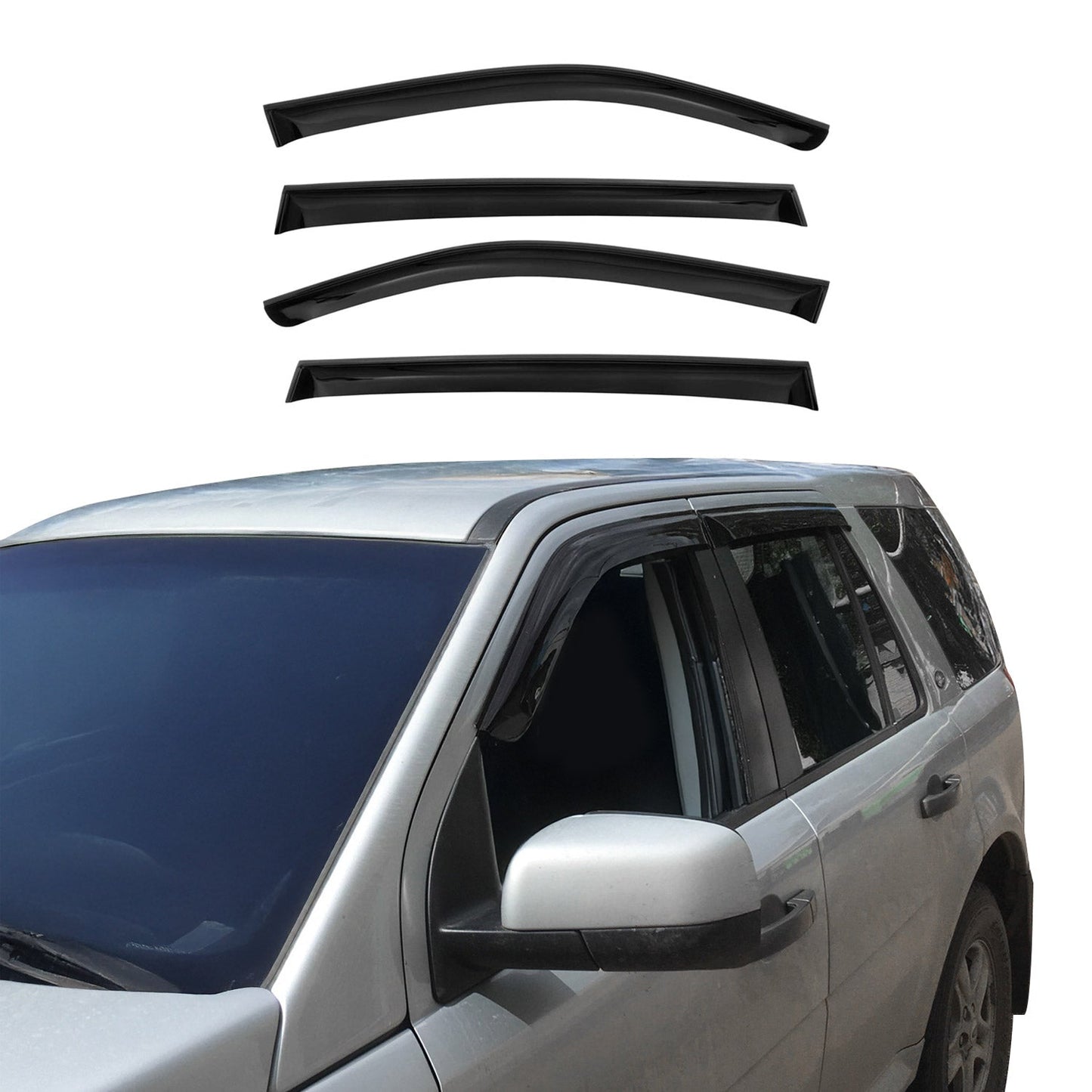 2017-2026 Jeep Compass Window Visor Vent Rain Deflector 4Pcs Smoke