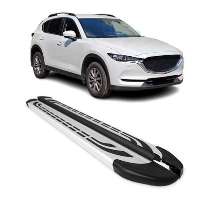 2017-2025 Mazda CX-5 2.gen Running Boards Side Steps Silver