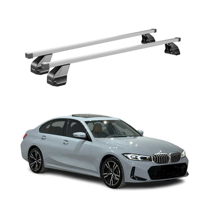 2021-2026 BMW 3 Series G20 Sedan 2019-2026 / M3 G80 Roof Rack Cross Bars Silver