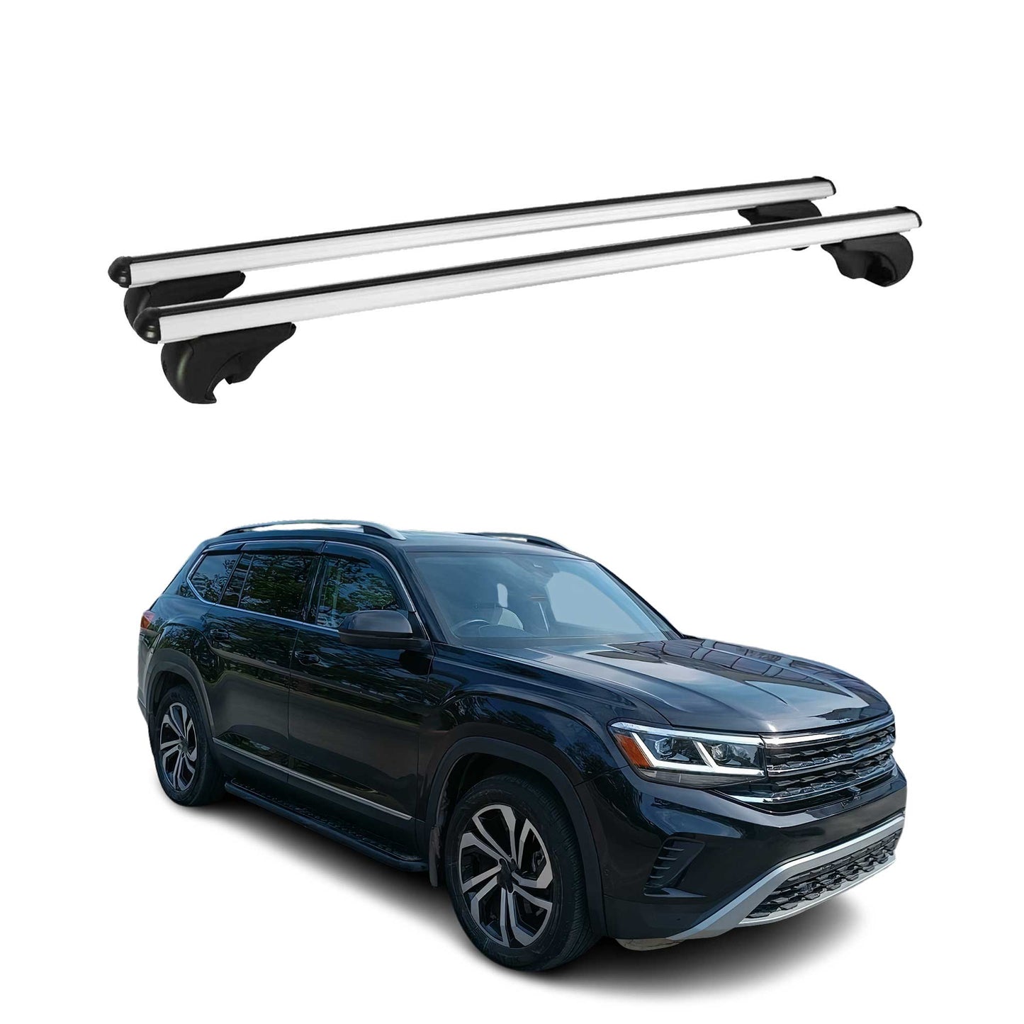 2018-2026 Volkswagen Atlas Roof Rack Cross Bars Silver