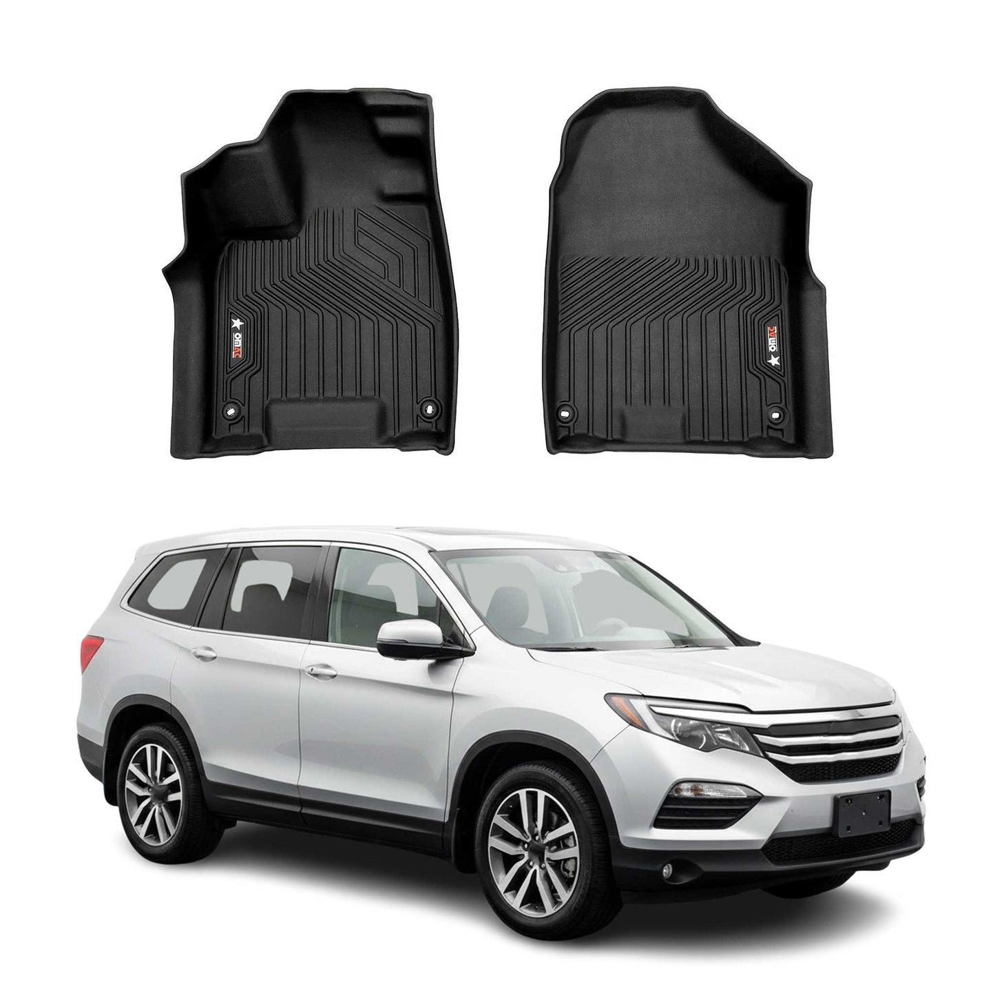 2016-2022 Honda Pilot Premium Floor Mats Liners First Row Front