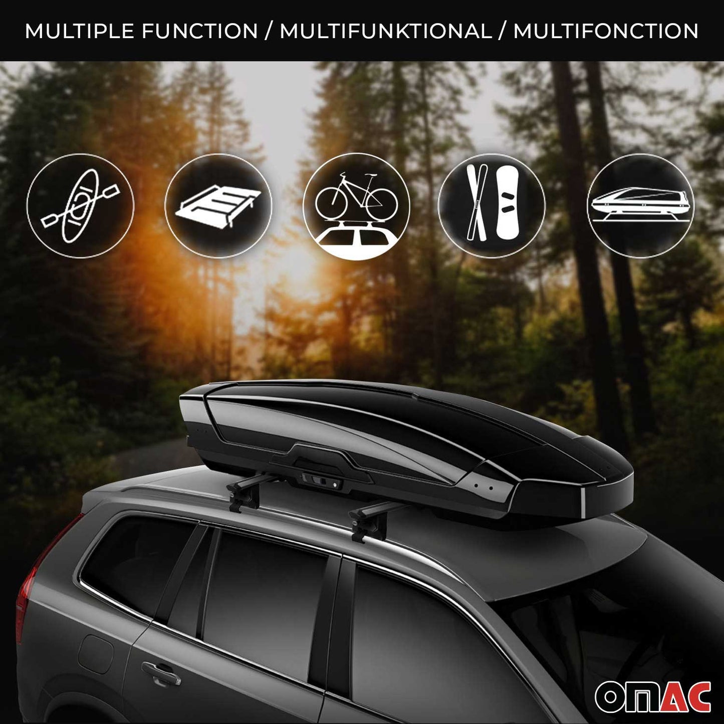 Roof Rack Cross Bars Luggage Carrier for Mini Countryman U25 2024-26 Alu Black