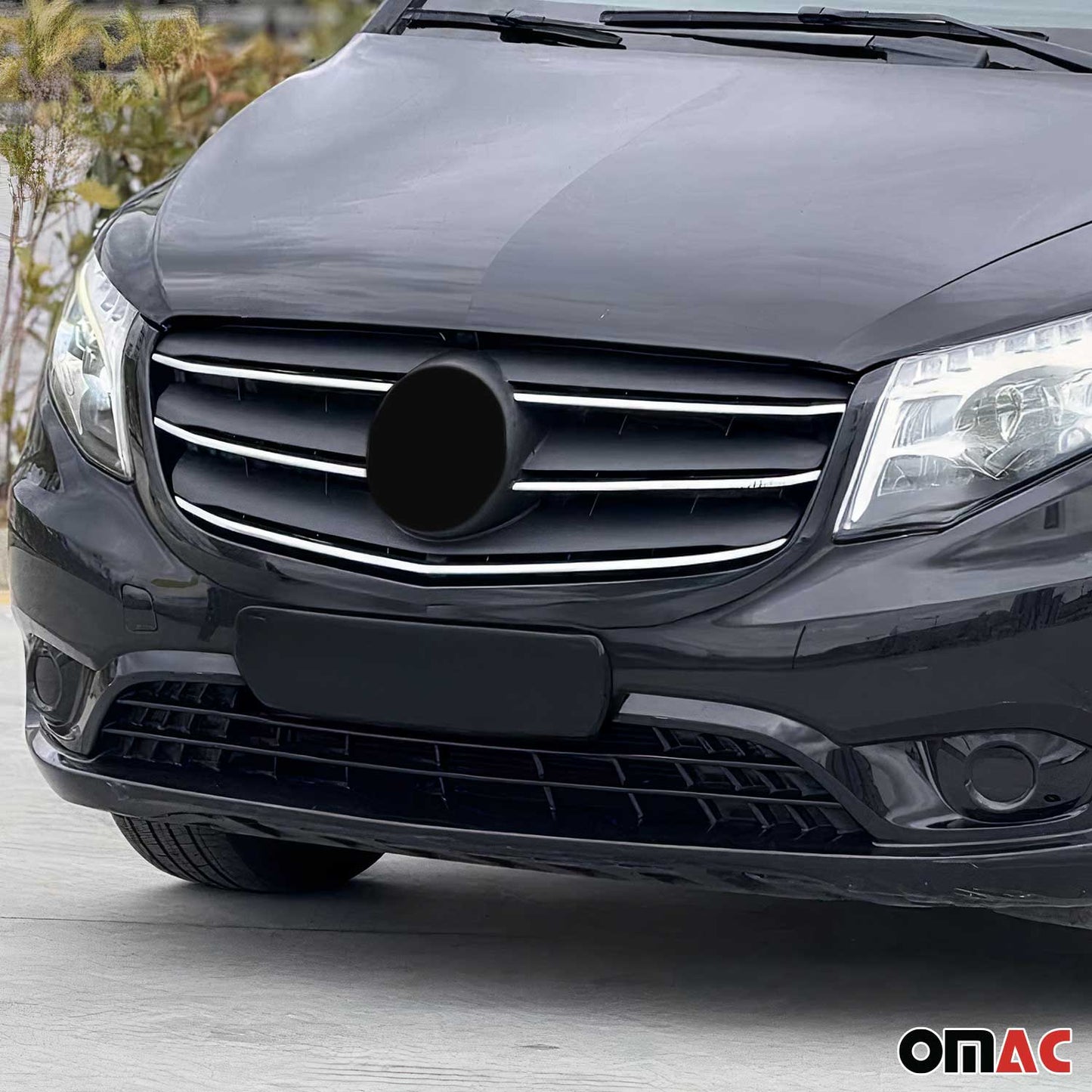 2021-2024 Mercedes Metris Front Bumper Grill Trim Molding Stainless Steel 5x