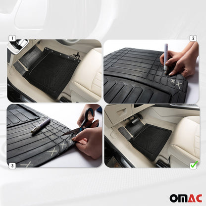 2017-2022 Infiniti Q60 Universal Floor Mats Liner All Weather 3D Black Waterproof 5 Pcs