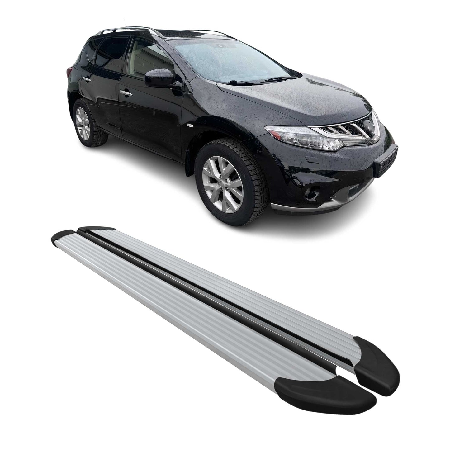 2009-2014 Nissan Murano Running Boards Side Steps Silver