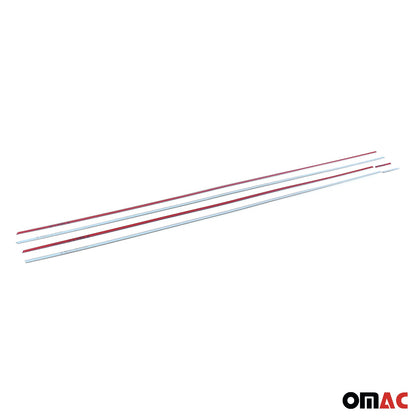 2022-2024 Volkswagen Golf MK8 Window Molding Trim Streamer Silver 6Pcs Stainless Steel