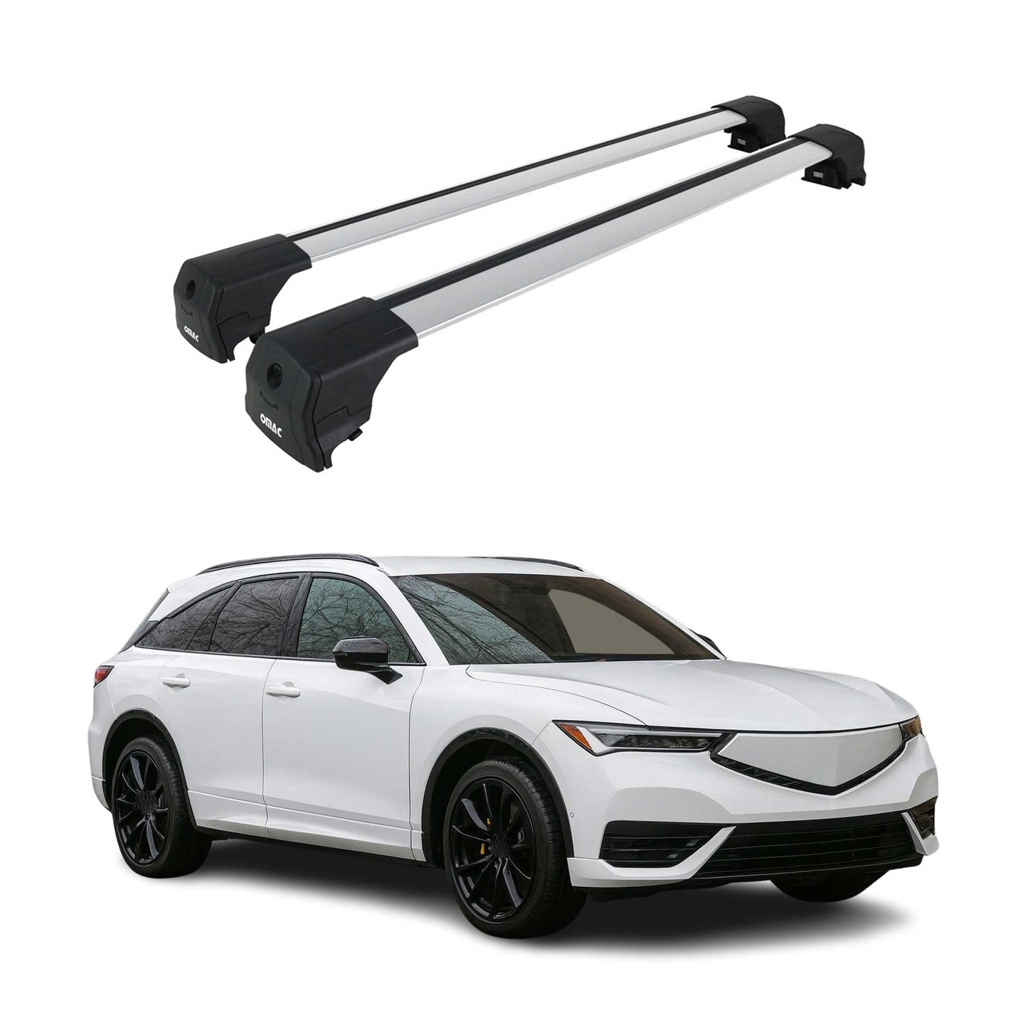 2024-2026 Acura ZDX Roof Rack Cross Bars Luggage Carrier Gray 2Pcs