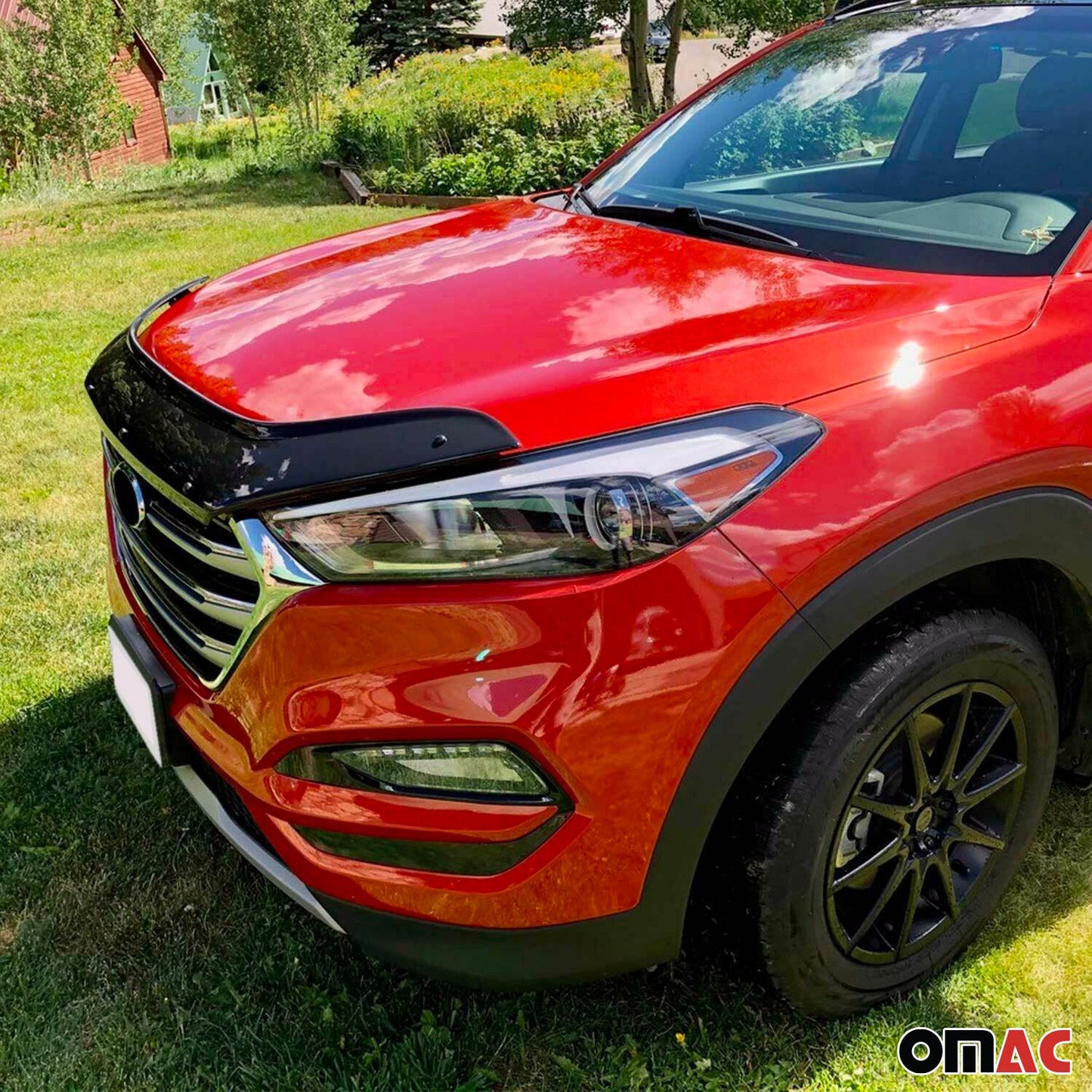 2016-2018 Hyundai Tucson Bug Shield Hood Deflector & Window Visor Kit 5Pcs Smoke