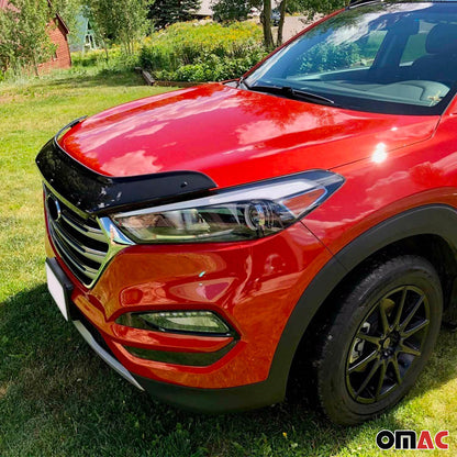2016-2018 Hyundai Tucson Bug Shield Hood Deflector & Window Visor Kit 5Pcs Smoke
