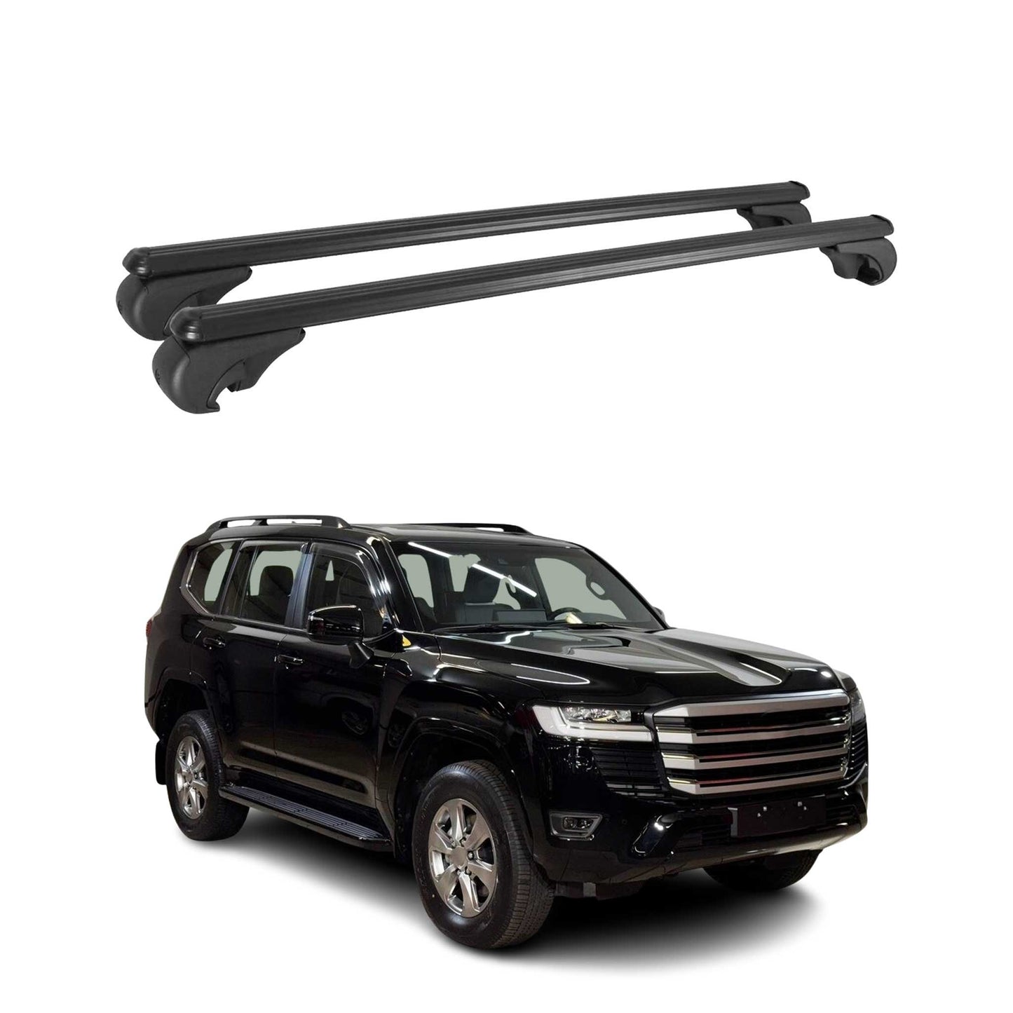 2024-2026 Toyota Land Cruiser J250 Roof Rack Cross Bars Carrier Black