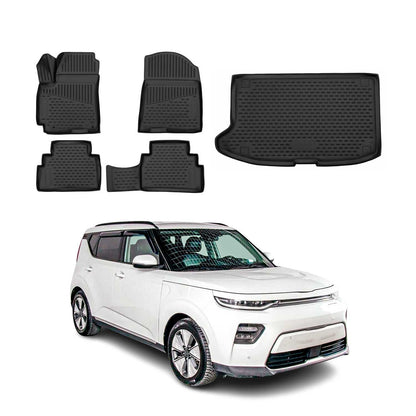 2020-2025 Kia Soul 3.gen Floor Mats & Cargo Liner Full Set All Weather Black
