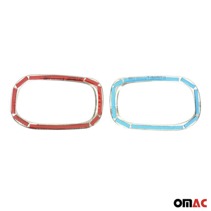 2015-2018 Jeep Renegade Rear Reflector Lamp Rim Frame Brushed Dark Steel