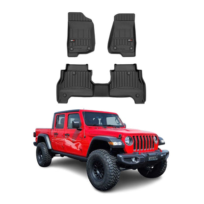 2020-2026 Jeep Gladiator Premium Floor Mats Liners Full Set All Weather Heavy Duty