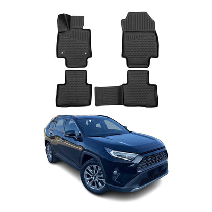2019-2025 Toyota RAV4 Hybrid Floor Mats Liners Full Set All Weather Black