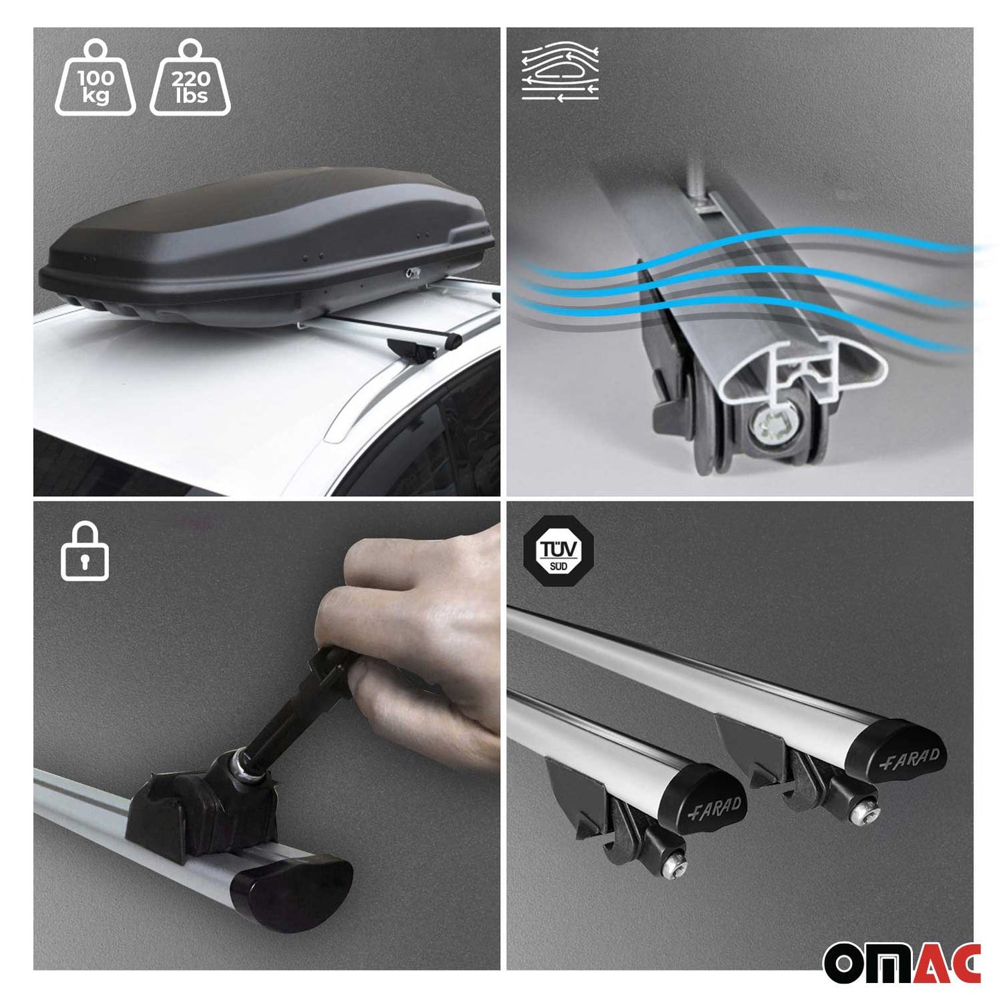 2020-2023 Volvo V60 Roof Rack Cross Bars Silver