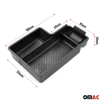2010-2014 VW Golf Mk6 Center Console Armrest Storage Tray Black 1Pc