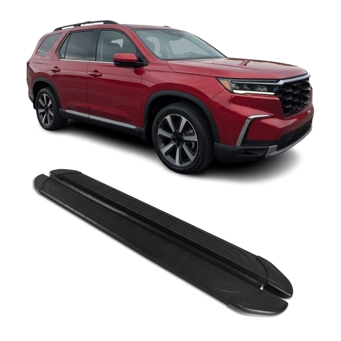 2023-2026 Honda Pilot IV Nerf Bars Side Steps Running Boards Alu Black 2pcs