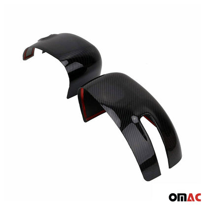 2019-2024 Jeep Renegade Side Mirror Cover Caps Carbon Fiber Black 2 Pcs