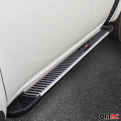 2013-2019 Ford Escape Running Boards Side Steps Silver & Black