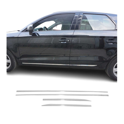 2012-2018 Toyota Auris Side Door Molding Trim Skirt Garnish Stainless Steel Silver 4 Pcs