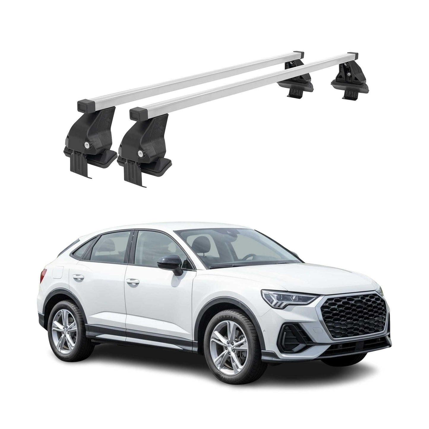 2020-2025 Audi Q3 2.gen Roof Rack Cross Bars Silver