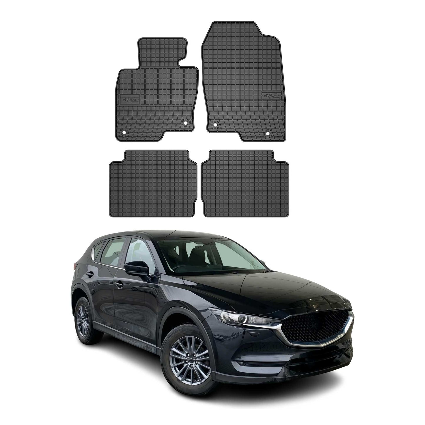 2017-2025 Mazda CX-5 2.gen Floor Mats Liners Full Set All Weather Rubber Black