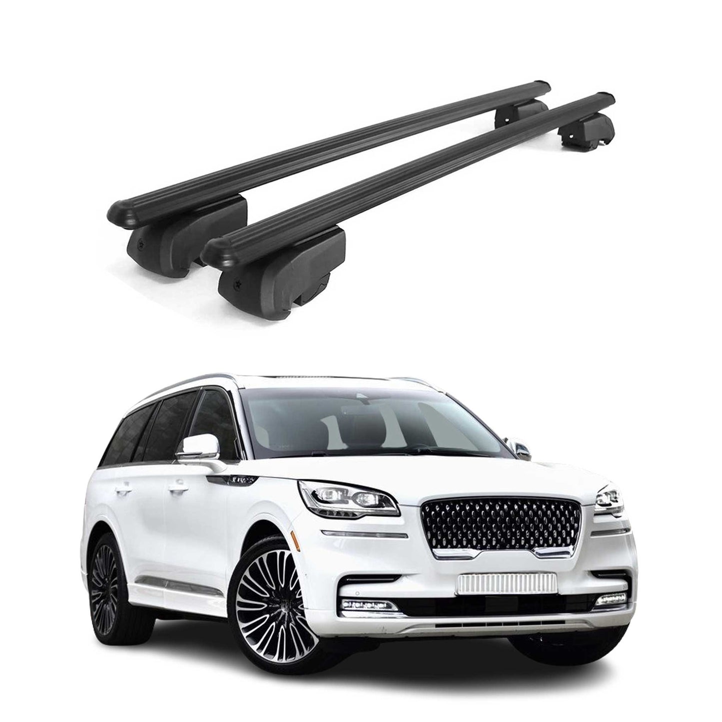 2020-2026 Lincoln Aviator Roof Rack Cross Bars Black