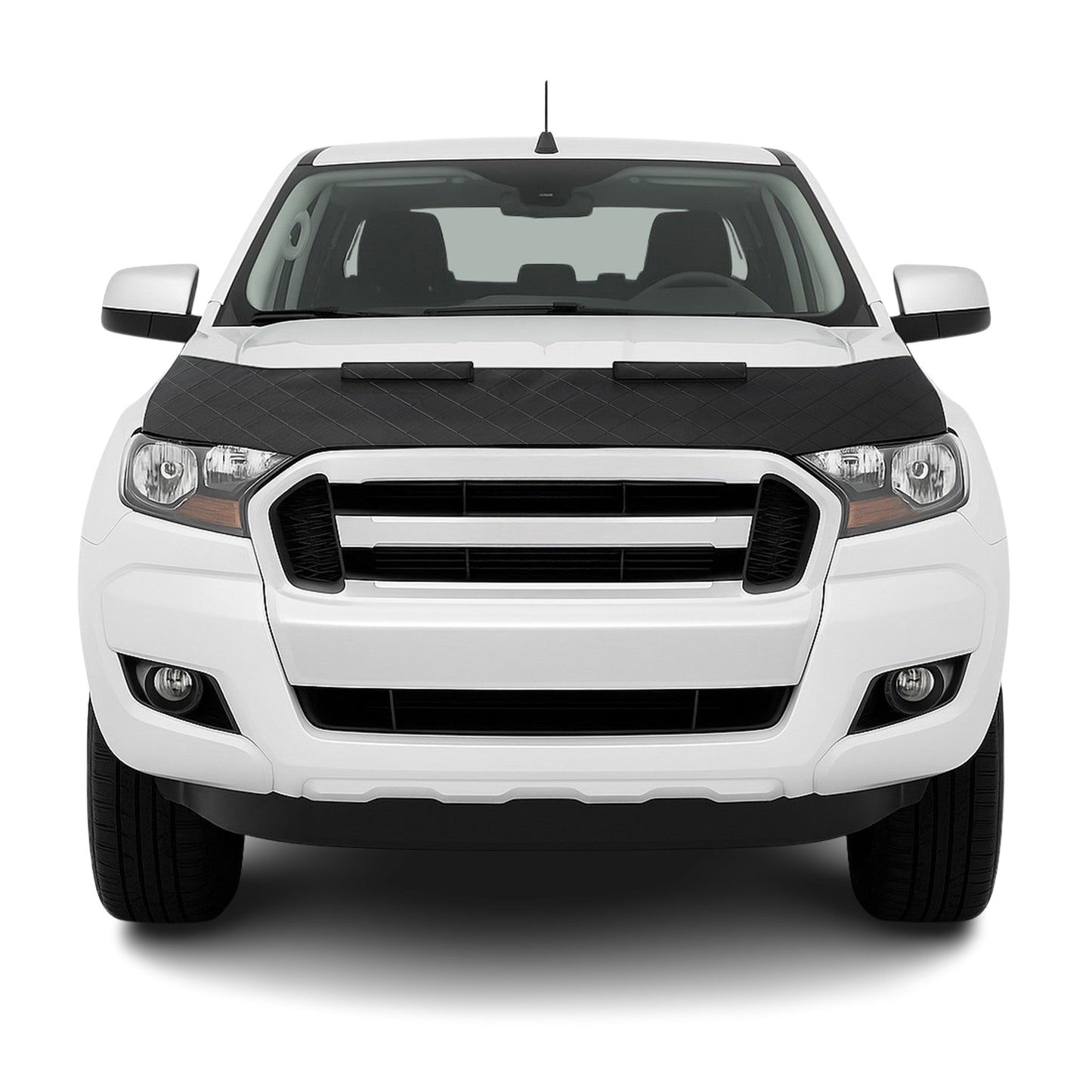 2019-2023 Ford Ranger Car Bonnet Mask Hood Bra Diamond Half Black