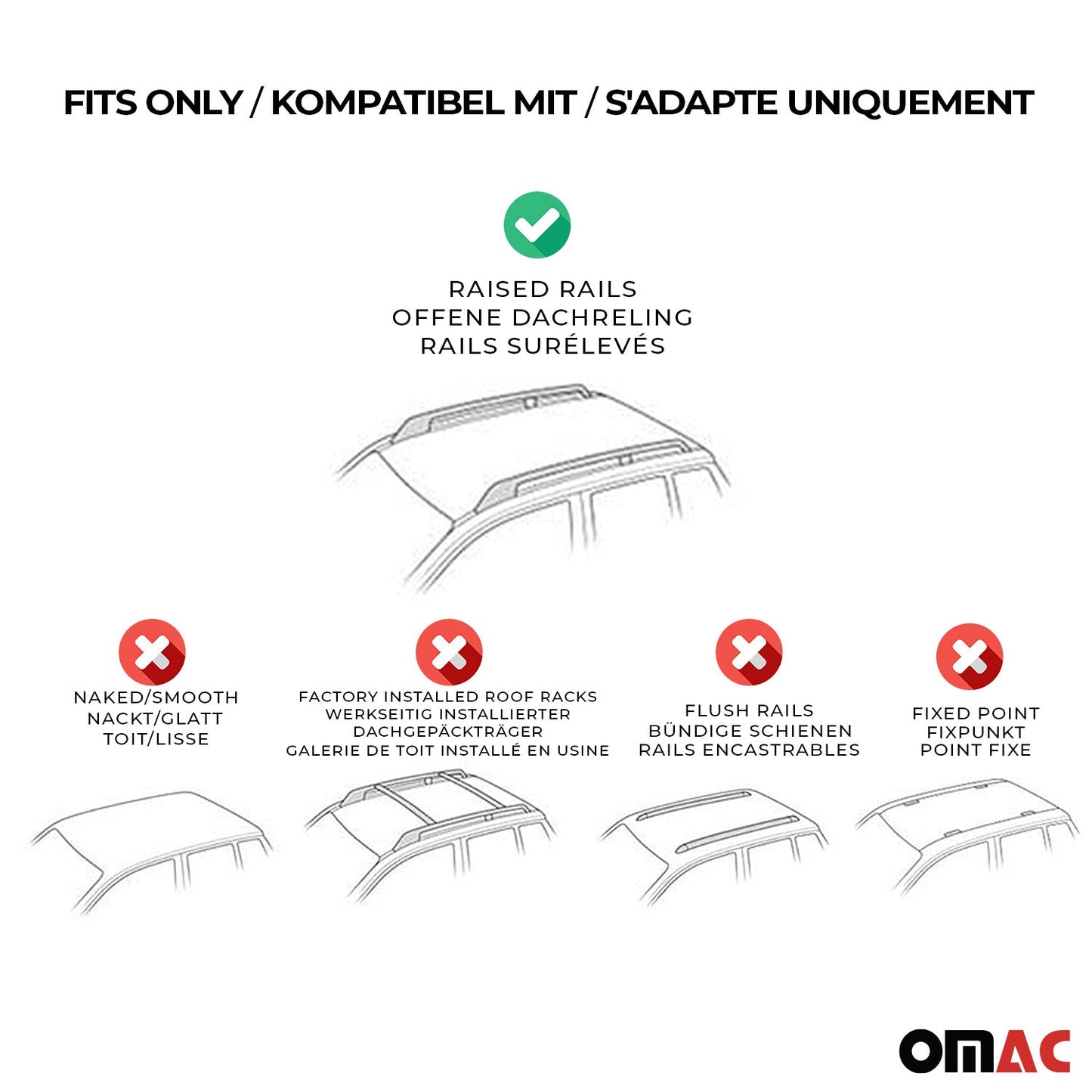 2017-2019 Mercedes GLS Class X166 Roof Rack Cross Bars Silver